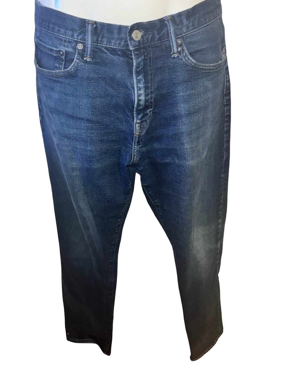 GAP Men's Straight Jeans in Dark Blue Wash